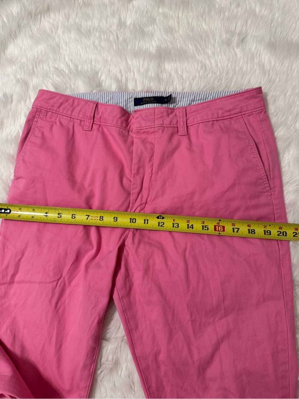 Ralph Lauren Sport Pink High Rise 100% Cotton Pants Womens Size 12 - Picture 6 of 10
